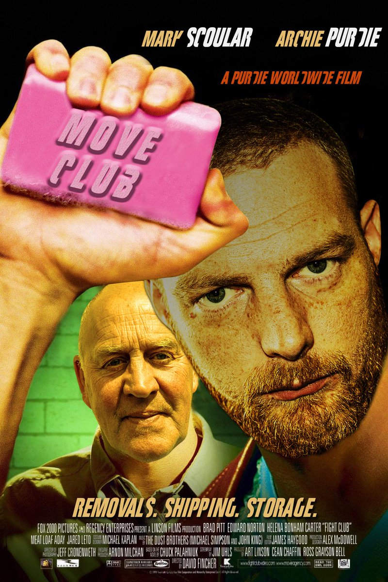 PurdieWorldwide's tweet photo. The first rule of Move Club is you always talk about Move Club!

Help us get to 2000 Likes! Tag, Share and invite your friends to like the best Removal Company around!

https://t.co/ZJzegC7pWP

#moveclub #fightclub #removal #parody @ashleyrclark1 @BARremovers @gradowrestling https://t.co/JITzuZLAqt