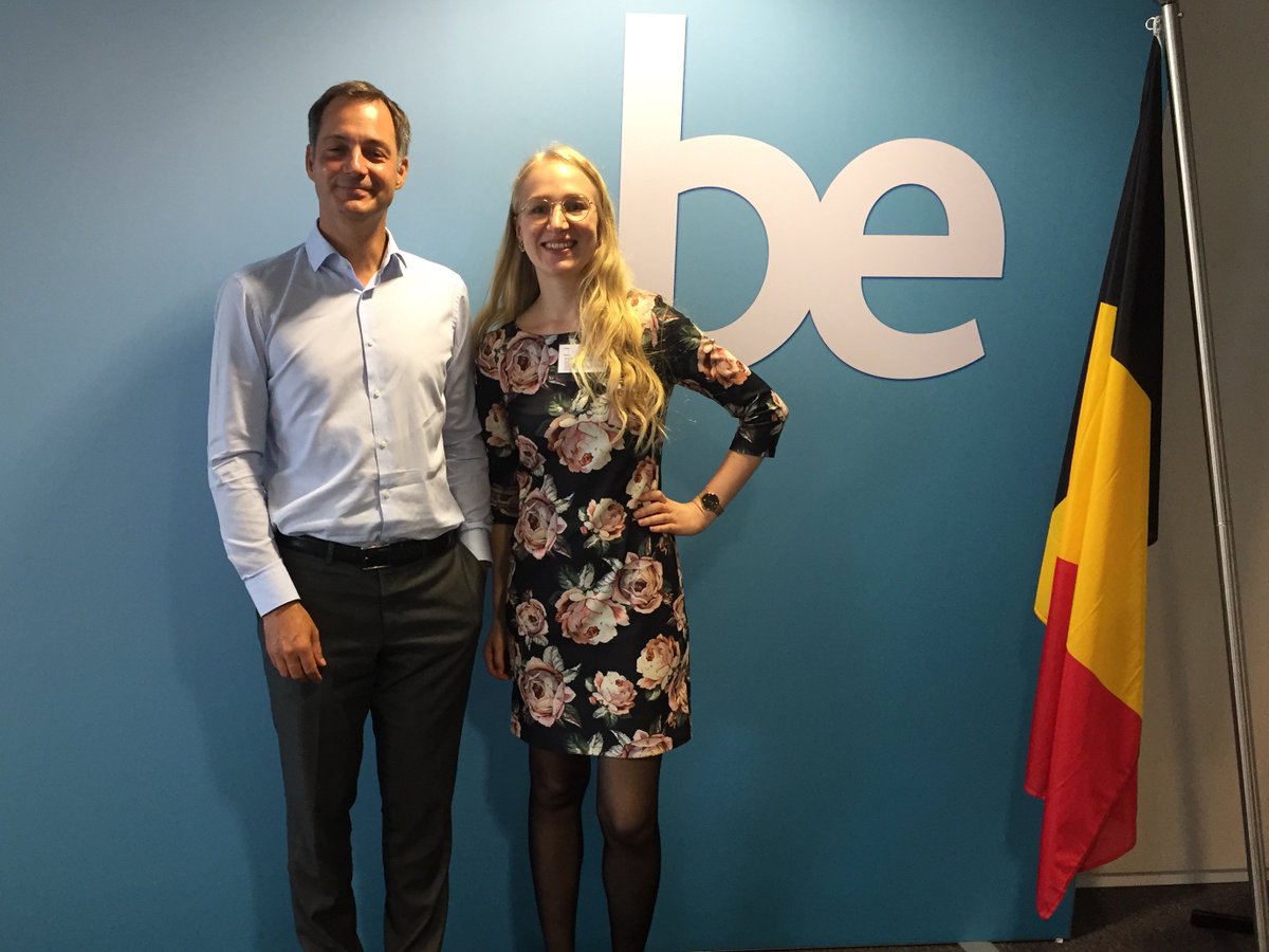 Today, <a href="/SarahWagner_EU/">Sarah Wagner</a> interviewed Belgian Deputy Prime Minister <a href="/alexanderdecroo/">Alexander De Croo 🇺🇳</a> about his book "The Age of #Women: Why #Feminism also liberates men". Insightful conversation about why men should become active #feminists. Written interview and podcast coming soon, stay tuned!