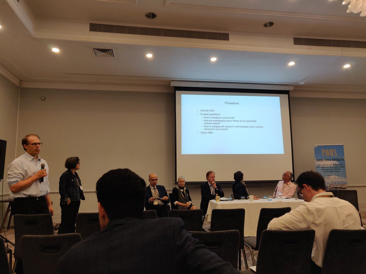 jas_kalra's tweet photo. Meet the editors session at #POMS2019: great panel of editors of major #operations #SupplyChain journals
#opsmgmt #scm https://t.co/O4DiksKjCM