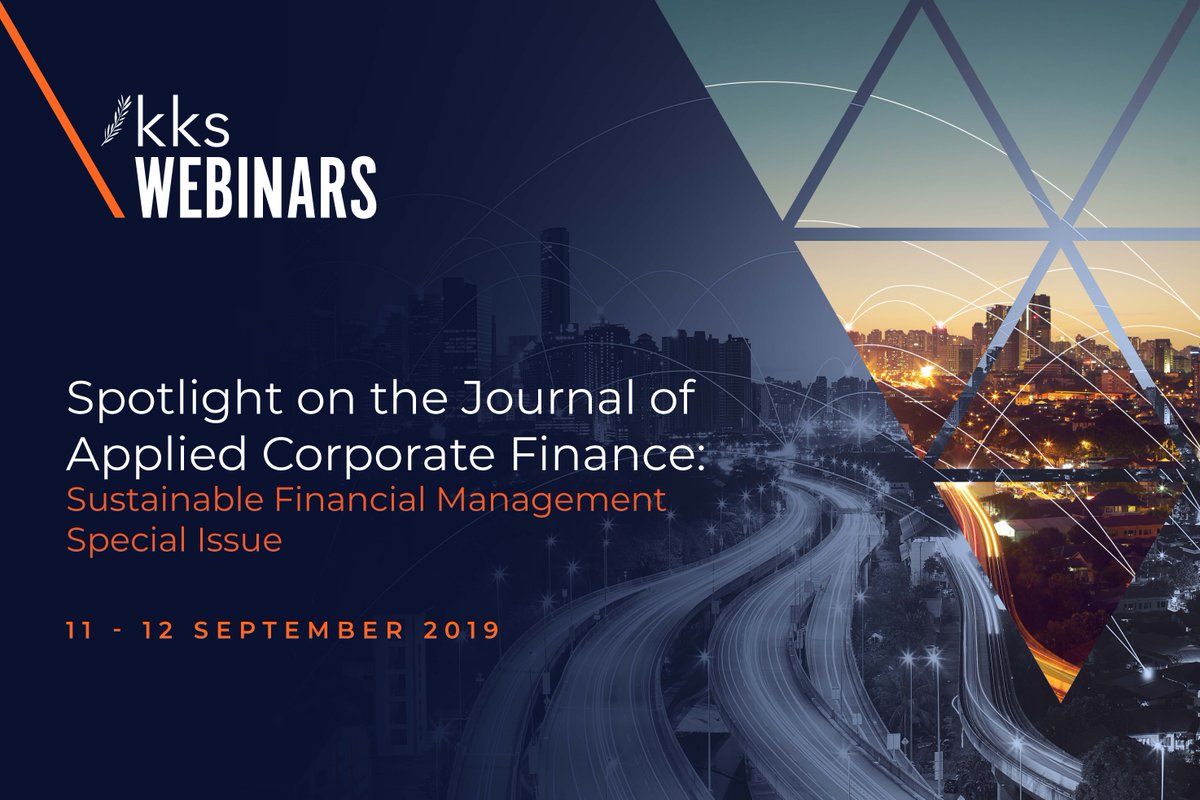 KKSAdvisors's tweet photo. Sign up for the first of our 2-part webinar series on Sustainable Financial Management, taking place next Wednesday 11th, 12:30-13:30 EST (17:30-18:30 BST).

We'll be joined by speakers from @CeresNews, @CECPtweets, and @SummaEquity.

Register here: https://t.co/WLMa5tdJbk https://t.co/EVjGTdRzE4