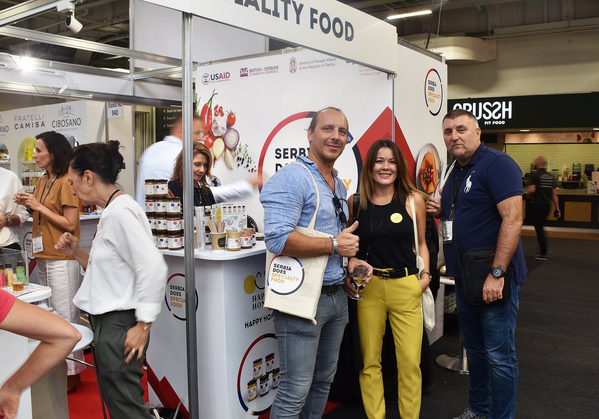 The second day of the @SpecialityFair went by in high spirits! Stand 1040 was incredibly busy which is yet another testimony to the great interest in the Serbian food industry.

#SFFF19 #SerbiaDoesSpecialtyFood