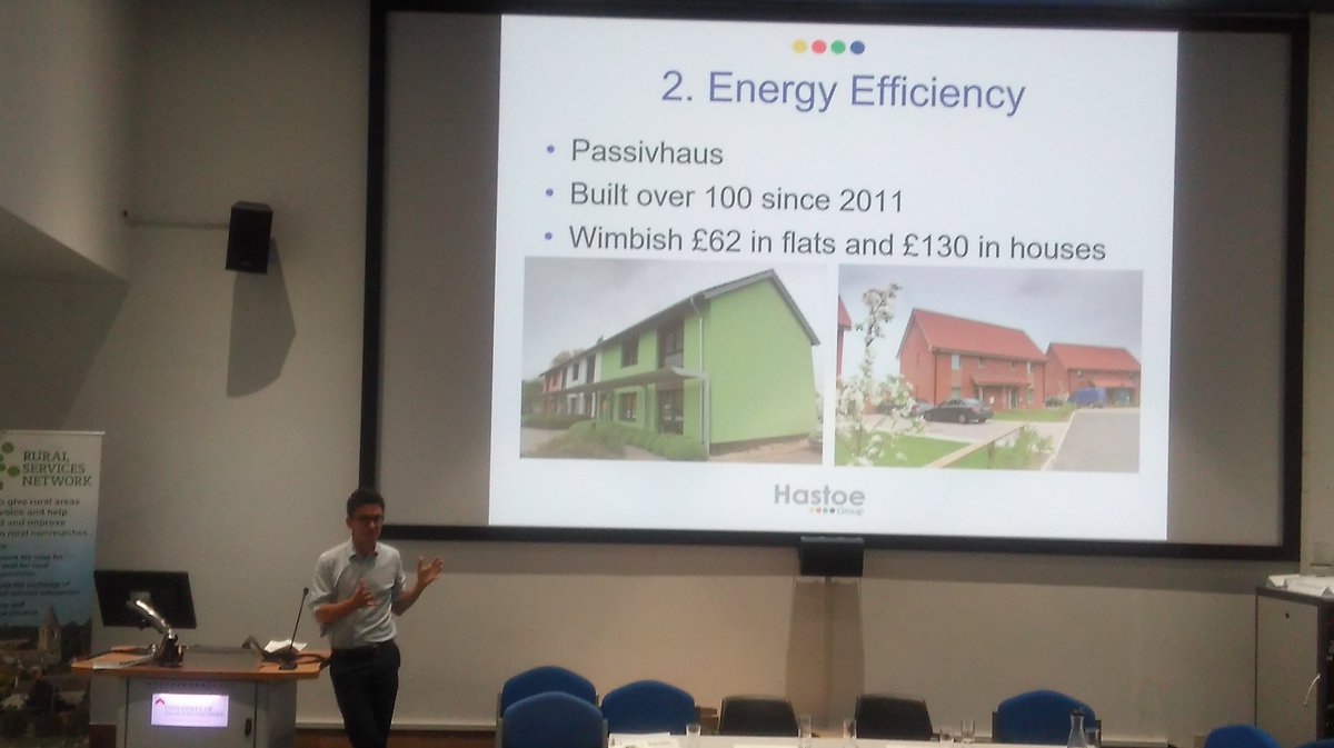 EnglishRural's tweet photo. Hastoe Housing's Henry Lee talking about how to deliver affordable #ruralhousing we can be proud of. Something @HastoeHousing and @EnglishRural both have in common #RuralConference19 🏡 #CommunityIsWhy https://t.co/hdoCFADpAm