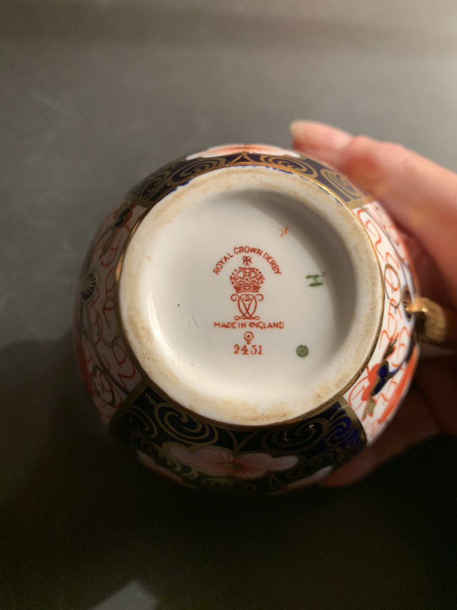 AntiquesHart's tweet photo. Royal Crown Derby Creamer 2451 Imari 1919
For sale. https://t.co/rOYTUhHUwW