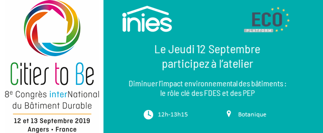 hqegbc's tweet photo. #INIES sera présent au congrès #CitiestoBe à Angers, organisé par l'Alliance @hqegbc et @NOVABUILD_, par le biais de l'association #EcoPlatform https://t.co/150MFFBZfJ