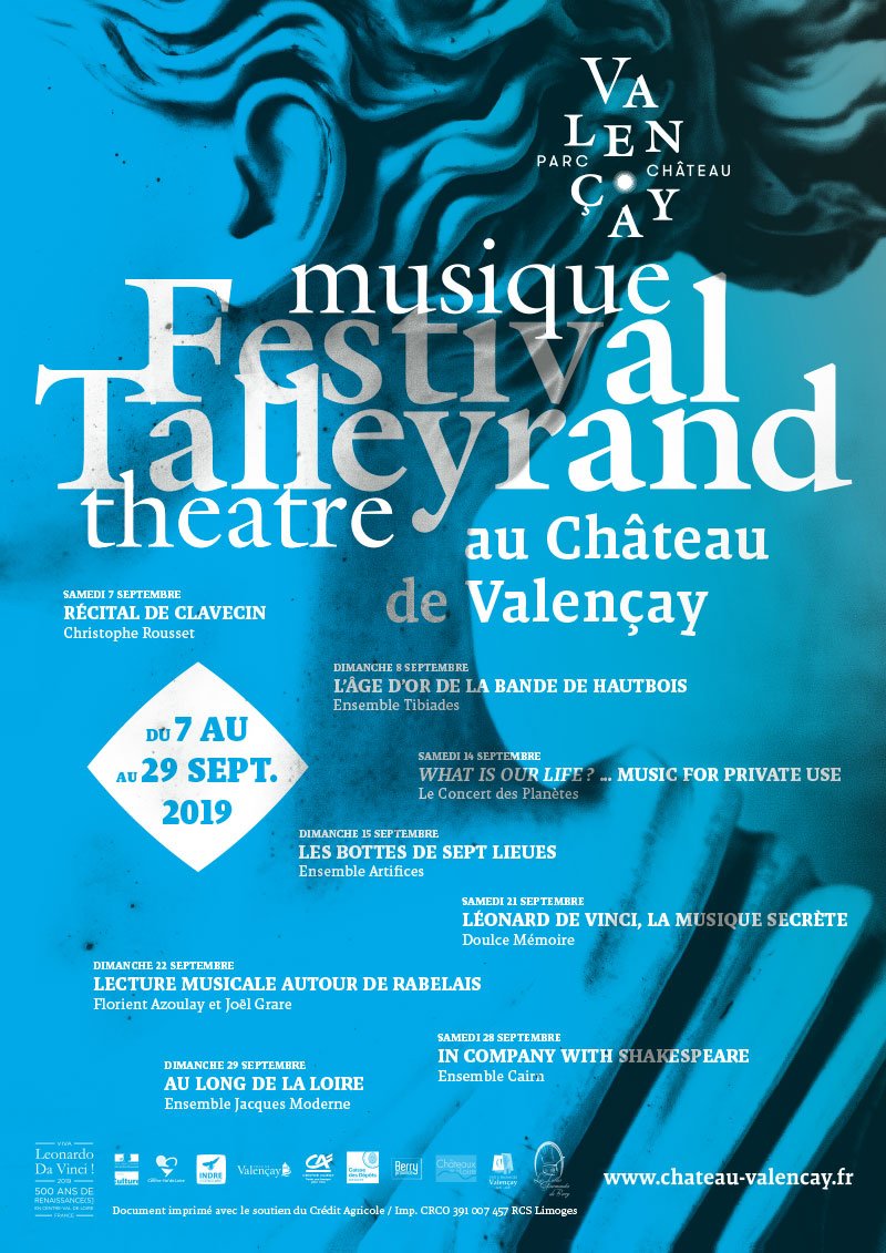 ChateauValencay's tweet photo. J-5 avant le lancement du #FestivalTalleyrand
Le #théâtre du domaine accueillera en #ouverture Christophe Rousset dans un #récital de #clavecin. Dimanche, c'est l'ensemble Tibiades qui fera résonner la cour d'honneur avec #anches doubles et #percussions
#musique #Valençay https://t.co/B3OB7gWQVA