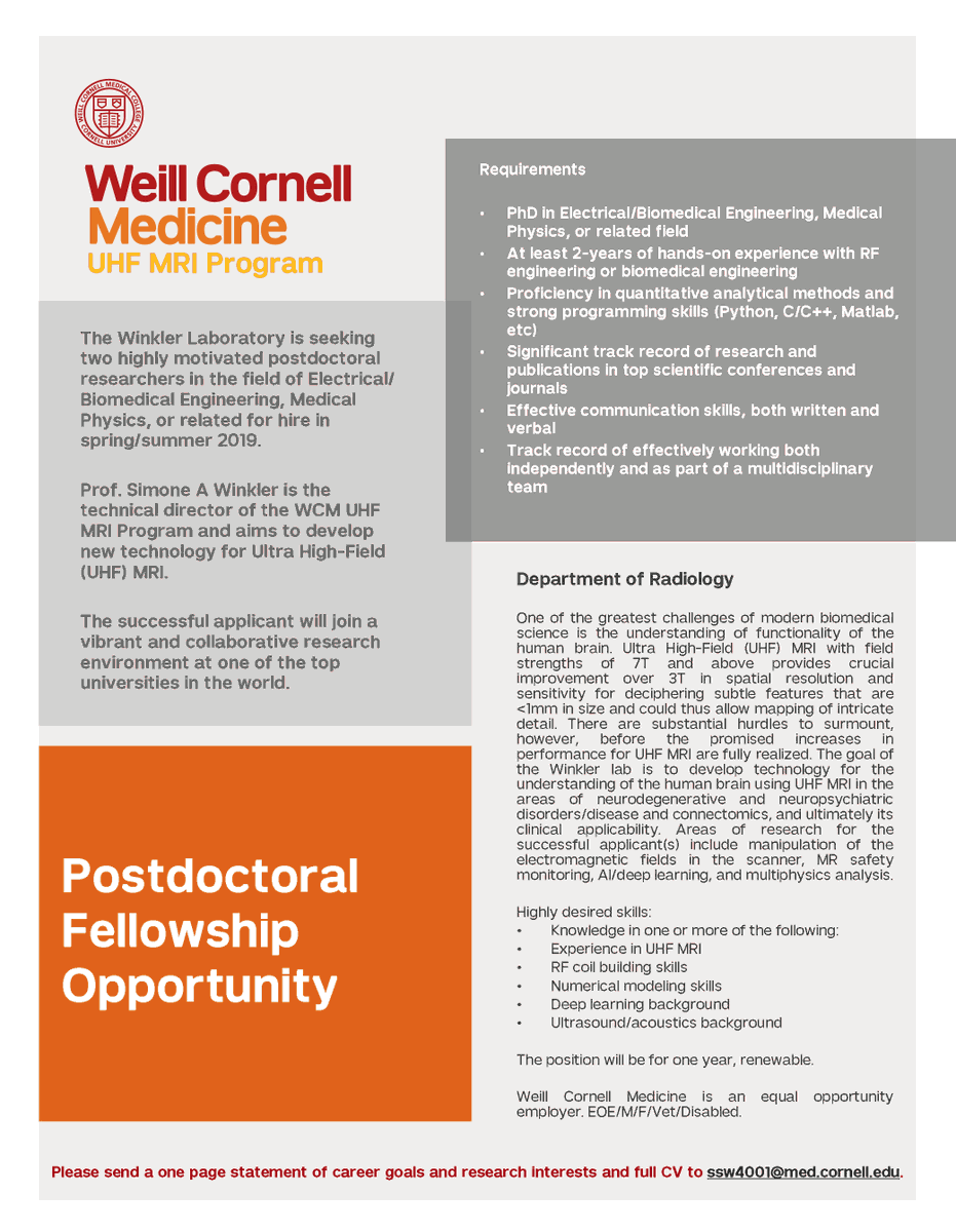 WinklerLabs's tweet image. This #joboffer for a #postdoc is open again - my original candidate faced trouble with his move for personal reasons! This will involve building up an #RFhardware #MRI lab, which I find really exciting - you&apos;ll be in it from the first steps and see things grow!