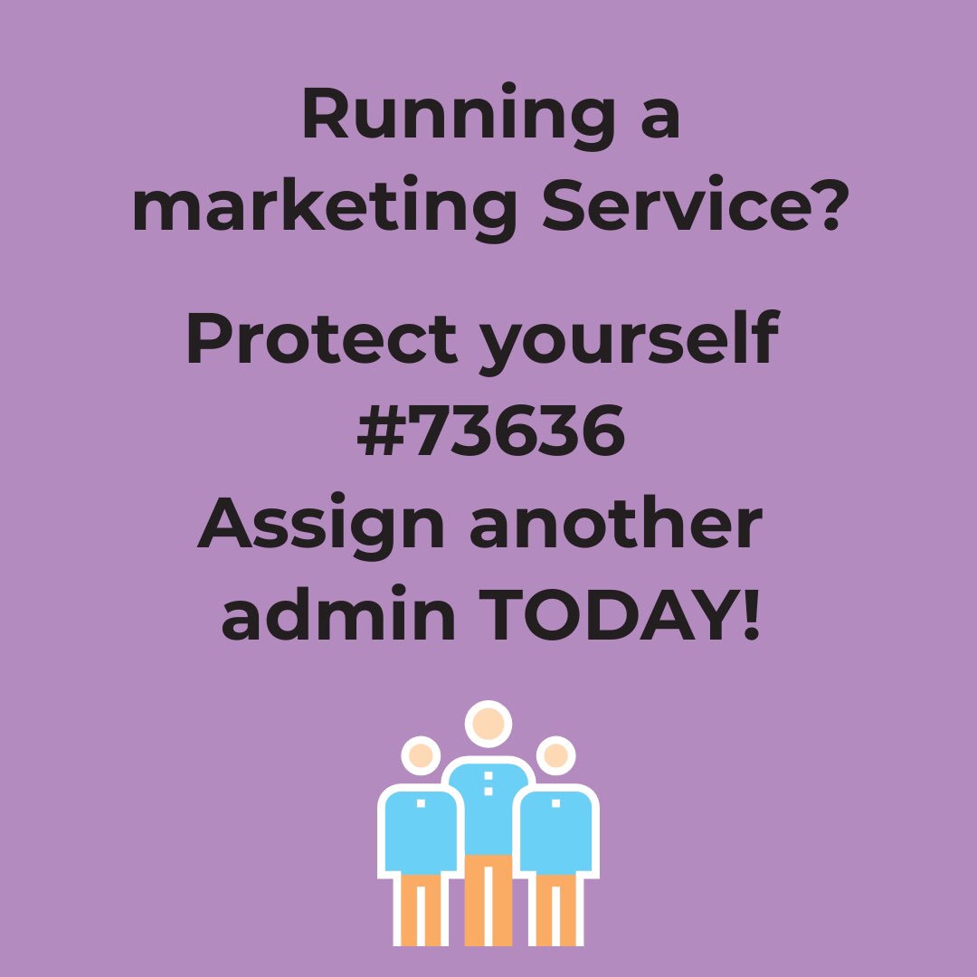 AskRonenAgency's tweet photo. Running a marketing service (agency)?
protect yourself by assigning another admin to your business manager!
#businessmanager #facebookads https://t.co/FBUMNaLx4P