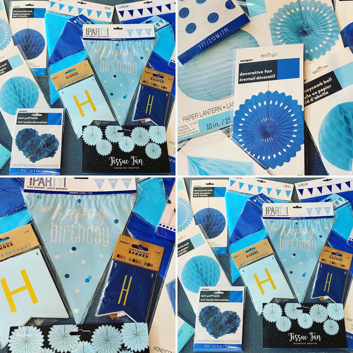 Just a small selection of blue colour coordinated cake supplies, tableware and decorations available in store. With many colour combinations available we’re sure to be able to help whatever the occasion 😀. Open Monday to Saturday 10am-5pm 01306 743119 Stane Street Ockley RH5 5TD