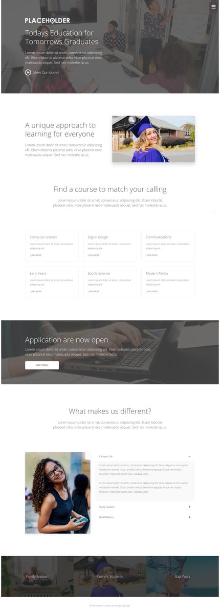 echelonso's tweet image. New Education page preset now available for #siteorigin #wordpress #pagebuilder echelonso.com