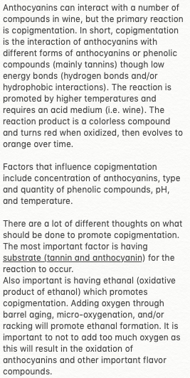 EnoQuestions's tweet photo. We are getting a bunch of great questions and we are working hard at getting them answered, but it will take some time!

The question for today is: What is the best strategy in the winemaking process to promote the formation of complex anthocyanins?

Answer: #enoquestions #color https://t.co/L29iDVJiHn