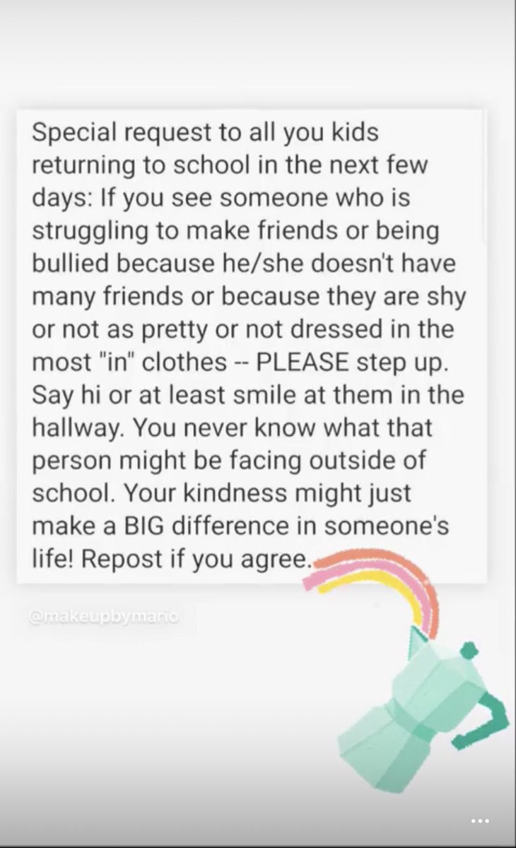 Be kind 💗💙💚💛 #BackToSchool