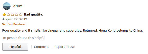 Kevin Lacker On Twitter Gee I Wonder If This Is A Legitimate Review Of A Free Hong Kong T Shirt Https T Co I3qhj8cxcv