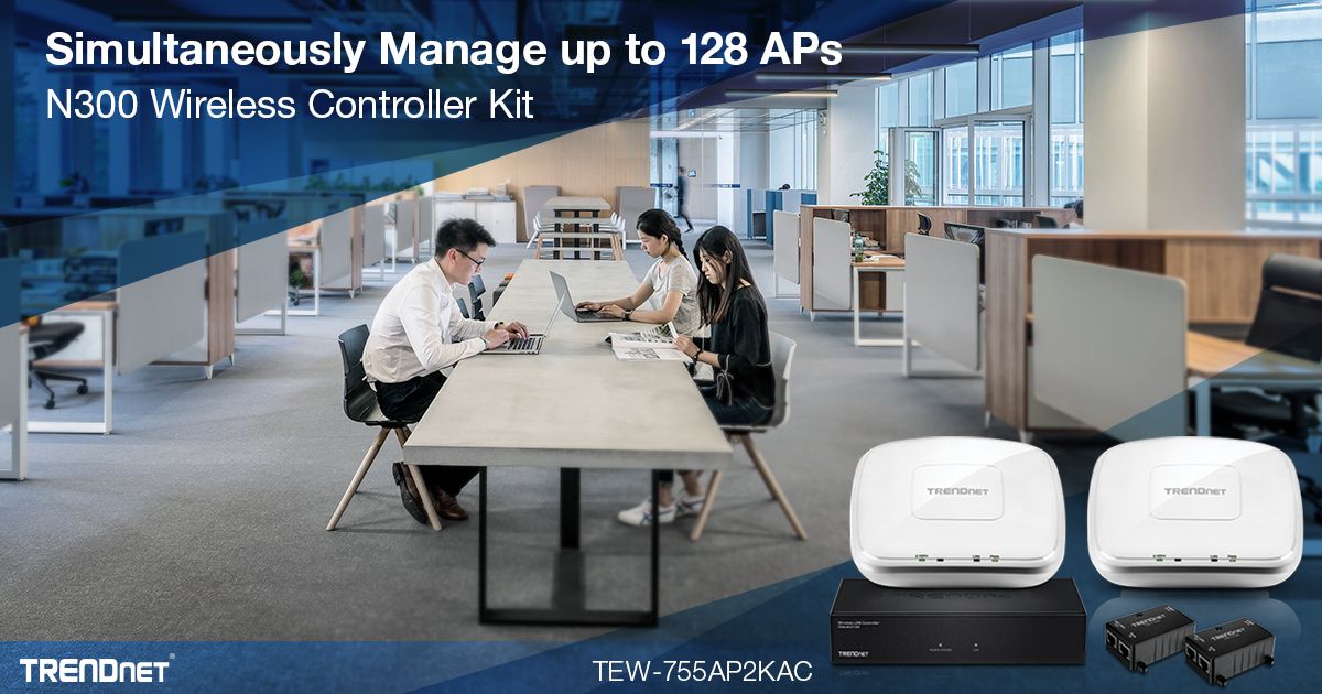 TRENDnet's tweet image. Simultaneously manage up to 128 access points, perform batch firmware upgrades, and monitor network status. Read more! bit.ly/2LKmPaE  #WirelessWednesday #accesspoints #wirelesskit