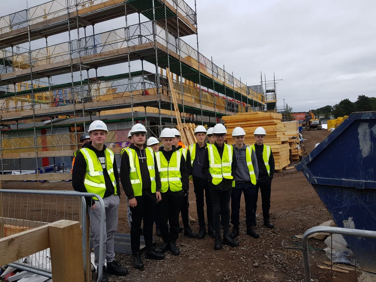 TIGERS_UK's tweet photo. Construction group visited Johnstone castle site 2 gain industry experience. We were welcomed by Lorna Preston, Client Relationship Manager @ENGIE_B2B_UK, on our site visit.  

Learning about practical work on site such as #KitFrame, #Brickwork #HousingDevelopment #Scaffolding. https://t.co/5ZxwoHPkFg