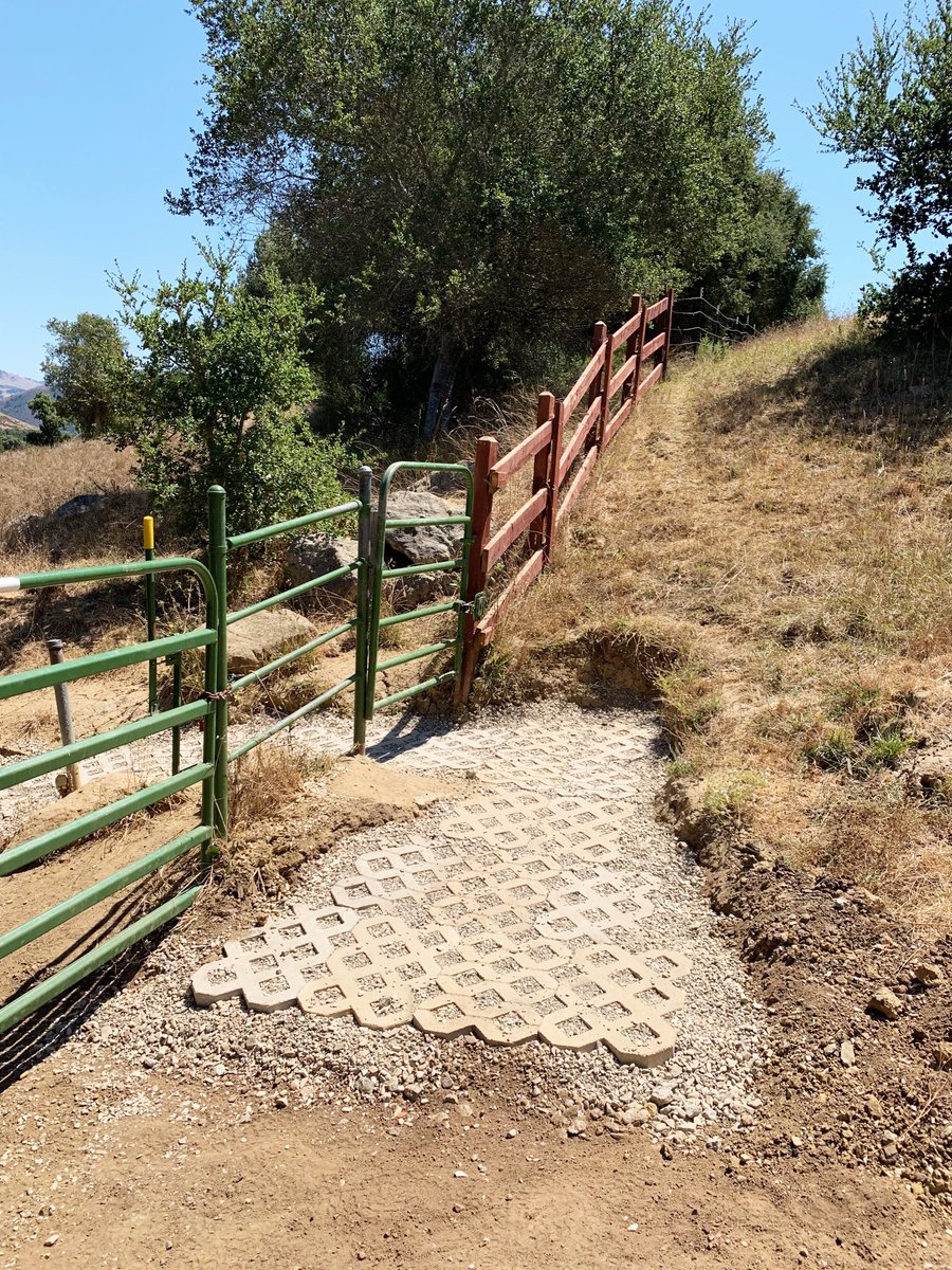 SLOParksandRec's tweet photo. Last week, Ranger AJ installed some pavers at the Patricia gate on Bishop Peak to help stabilize the ground and prepare for any potential rain we may get this coming winter! 🥾 #sloparksandrec #bishoppeak #slo #sanluisobispo https://t.co/Rg5eCB8phr