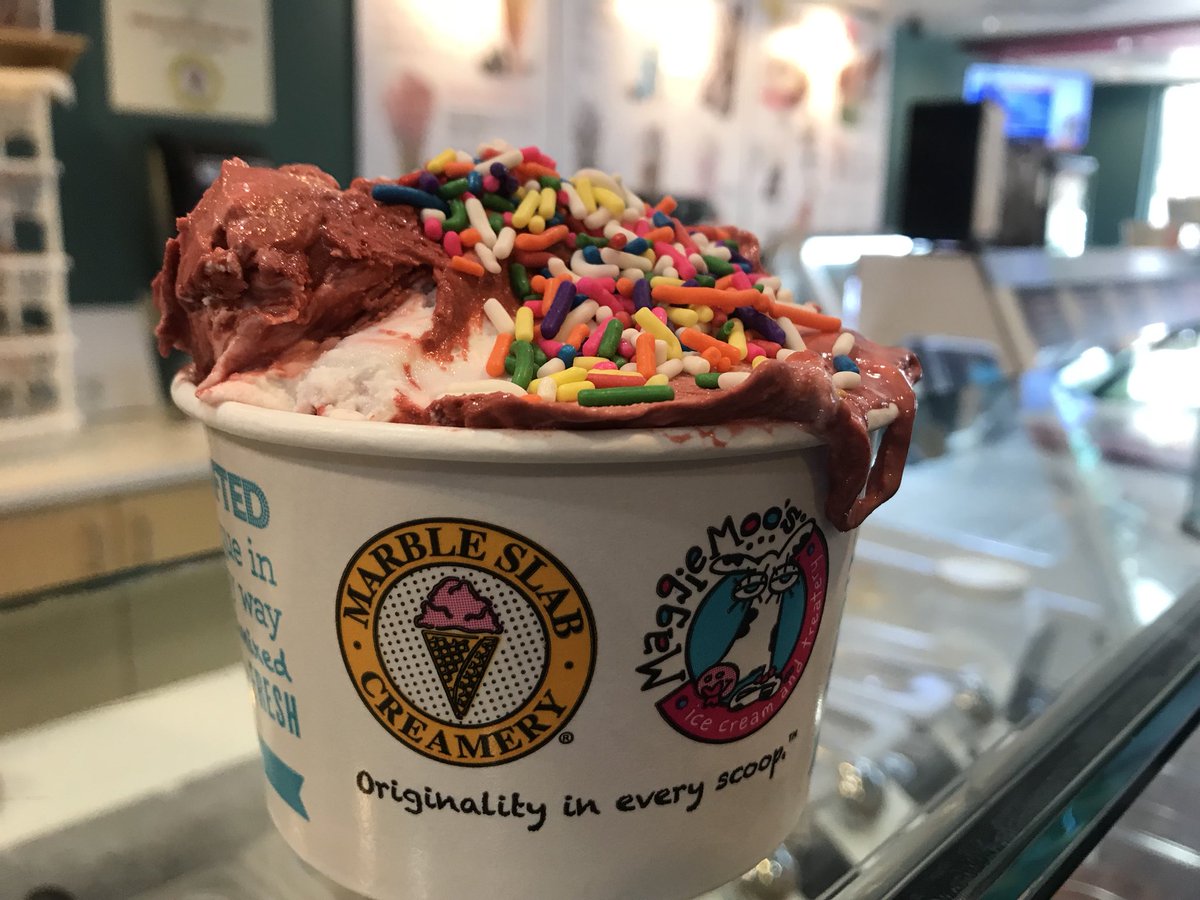 KaileyTracy's tweet photo. PSA: @MarbleSlab in San Marco offering ALL ICE CREAM half off until they close. They say they’ll close when the weather closes them. Tonight, they’ll be open until 10 p.m. If they open tomorrow, they say come on in at noon. @MiaOBrienTV and I are very happy #opennowfcn @FCN2go https://t.co/5w6dpJGwt3