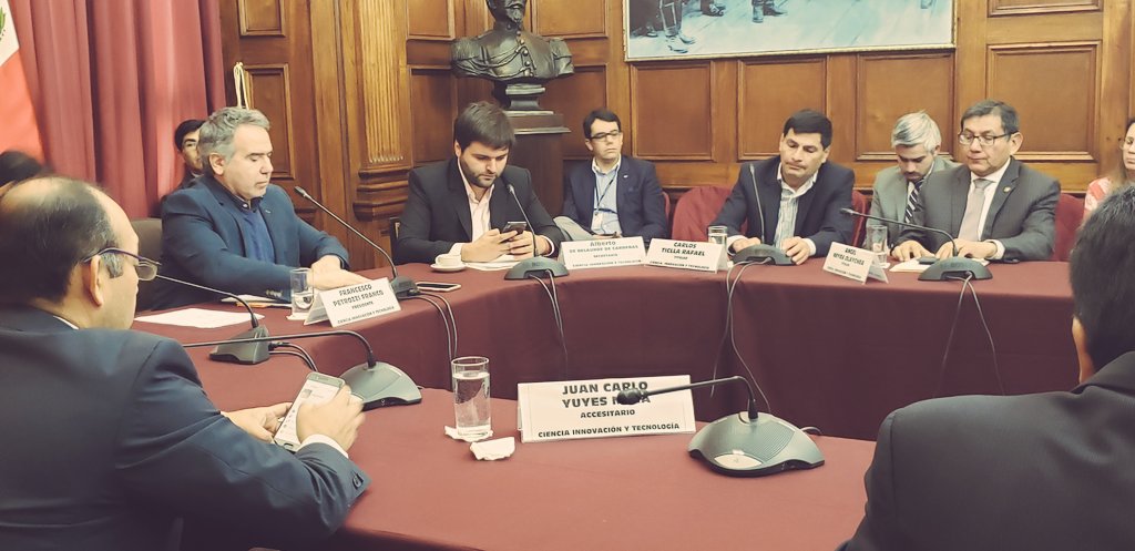 ConCienciasPeru's tweet photo. |AHORA| Primera sesión ordinaria de la Comisión de Ciencia, Innovación y Tecnología 
-Aprobación del plan de trabajo y reglamento. 🇵🇪🛰 https://t.co/tc4AeZT1HT