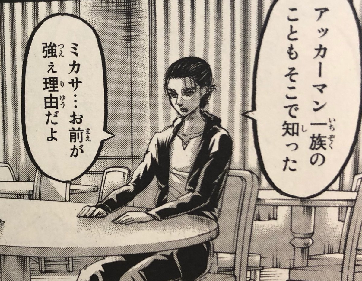 Amam 進撃の巨人 の考察 上のアルミンのセリフは ミカサのこのセリフを受けた発言です