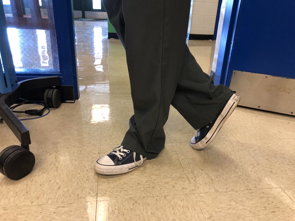 “We have the coolest principal! He’s wearing converse sneakers!” Happy first day of school!