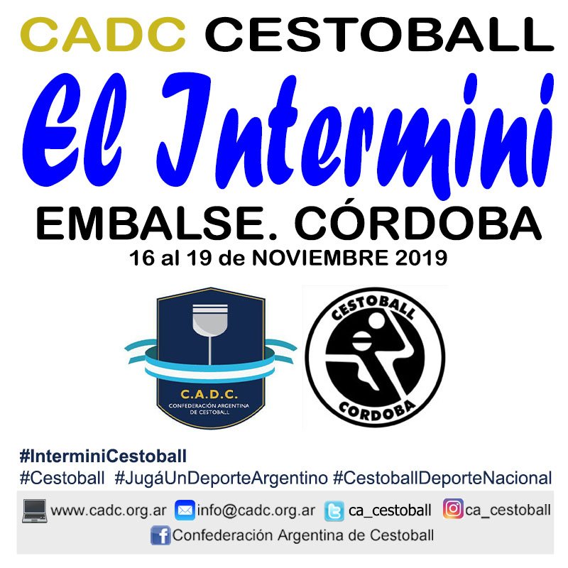 cestoballarg's tweet photo. CADC Intermini de #Cestoball
#Embalse2019
.
INFORMACIÓN PARA LA INSCRIPCIÓN.
.
Consultas por mail: cestoballconfederacion@gmail.com
.
#JugaUnDeporteArgentino
#CestoballDeporteNacional
.
#SomosArgentina #Deportes
.
@DeportesAR https://t.co/kNTxLPt8Gx