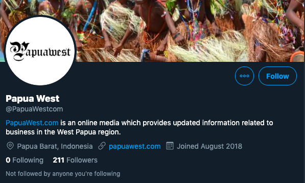 What about the referral accounts in this network? Let’s take a look at  @PapuaWestcom. It has a standalone website for its propaganda material, a  @YouTube channel w/ 703 subs, &  @facebook page with 56k followers.