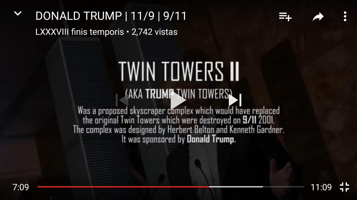  #DonaldTRUMP y su relación con el 09/11 11/09 (vídeo)PROYECTO TORRES GEMELAS II  #TWINTOWERSII o  #TRUMPTwinTOWERSII (2004)Se trató de una propuesta realizada por parte de  #TRUMP para reemplazar las  #TorresGEMELAS originales destruidas el 11-09-2001