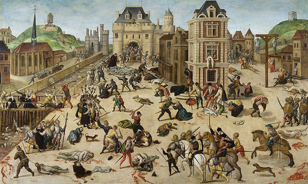  OSCURA REALIDAD vs LEYENDA NEGRAMatanza de San Bartolomé. 1572 París. La matanza de San Bartolomé fue un asesinato en masa que tuvo a los hugonotes como víctimas, protestantes franceses seguidores de las doctrinas calvinistas. https://academiaplay.es/brutal-matanza-san-bartolome/