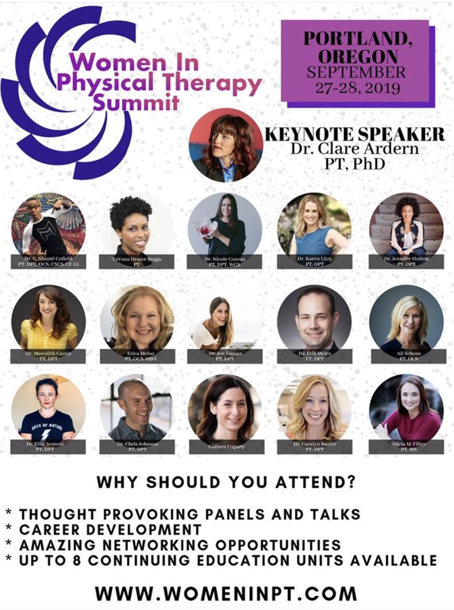 The Women in Physical Therapy Summit is just a few weeks away, but there’s still time to register! womeninpt.com <a href="/karenlitzyNYC/">Karen Litzy, PT, DPT</a> #sportspt #physicaltherapy #WomenInMedicine