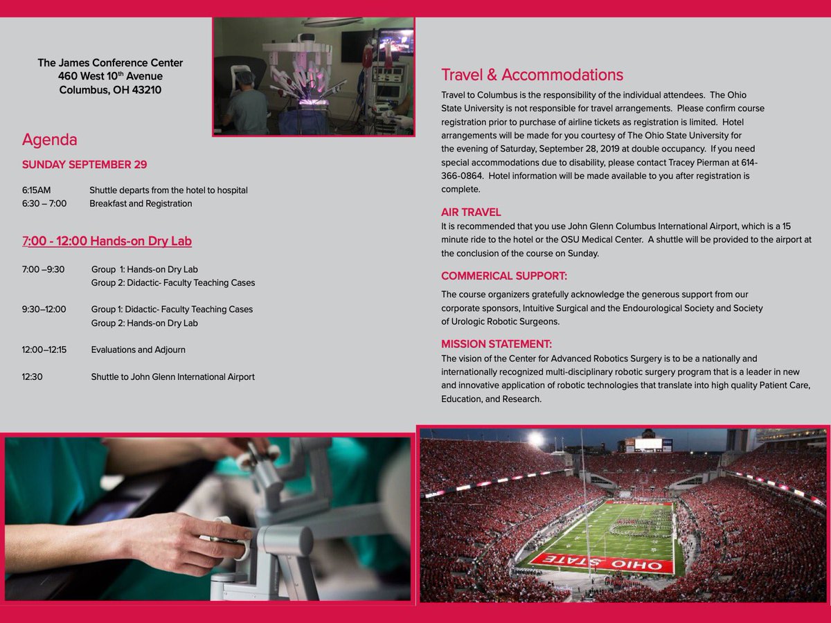 Ohio State Wexner Medical Center Urology Dept. (@osu_urology) on Twitter photo We still have spots left for our 11th Annual Urology Resident Preceptorship in Robotic Surgery on Sept. 28-29, 2019 at OSU. Please join our world renowned guest faculty: <a href="/CraigRogersMD/">Craig Rogers MD</a> <a href="/drjkaouk/">Dr. J. Kaouk</a> <a href="/matthewgettman/">Matthew Gettman</a> to learn about #robotics. Register today!
<a href="/Endo_Society/">Endourological Society</a> <a href="/Geoff_Box/">Geoffrey Box</a> We still have spots left for our 11th Annual Urology Resident Preceptorship in Robotic Surgery on Sept. 28-29, 2019 at OSU. Please join our world renowned guest faculty: <a href="/CraigRogersMD/">Craig Rogers MD</a> <a href="/drjkaouk/">Dr. J. Kaouk</a> <a href="/matthewgettman/">Matthew Gettman</a> to learn about #robotics. Register today!
<a href="/Endo_Society/">Endourological Society</a> <a href="/Geoff_Box/">Geoffrey Box</a>
