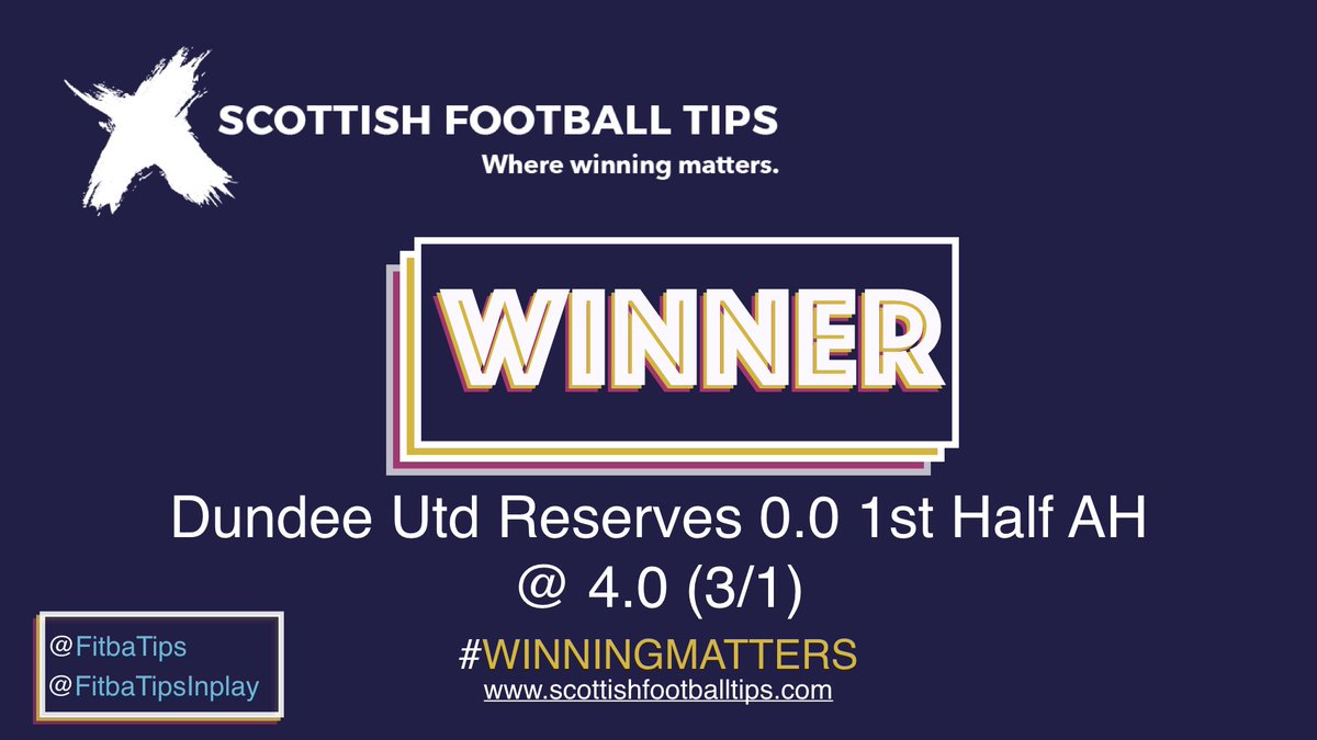 FitbaTipsInplay's tweet image. #SPFL Reserve League action continues to be really, REALLY, good to us.

4x bets, 3x #WINNER, 1x 1/2 loss

And this little beauty to top it all off. 

After an excellent August our September is off to a flyer!

#Winning #Inplay #BettingTips

#WinningMatters