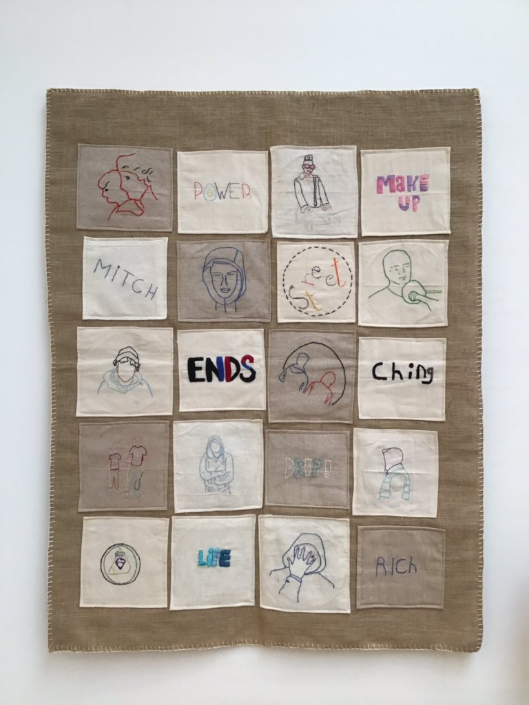 Pitzhanger's tweet photo. Latest addition to our foyer, a beautiful tapestry produced by young people as part of Ealing Summer Arts College. Pop down and take a look. https://t.co/9x3PuzFkUK