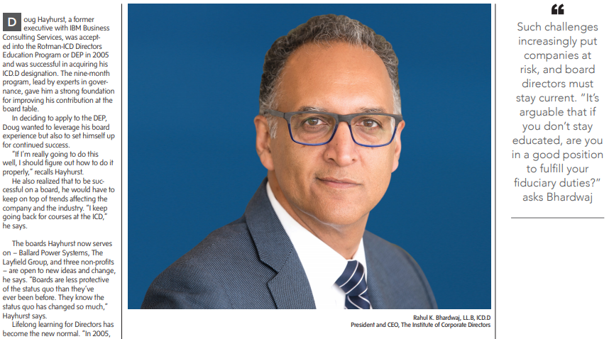 ICDCanada's tweet photo. It's not just #backtoschool for kids today. Our @CEO_ICDCanada Rahul Bhardwaj, @BallardPwr Director Doug Hayhurst, and @oshawapower Chair Denise Carpenter explain why directors should be thinking about education too. https://t.co/jqEMxTGaRt https://t.co/3sALuWNEOK