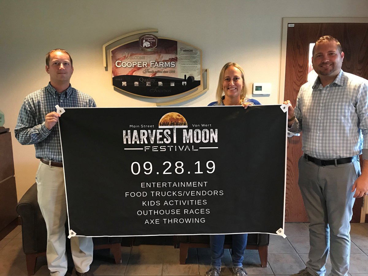 MainStVanWert's tweet photo. We would like to thank Cooper Farms for being our premier sponsor for this year Harvest Moon festival.#harvestmoon #cooperfarms #historicmainstreet https://t.co/jeK0YmJMUt