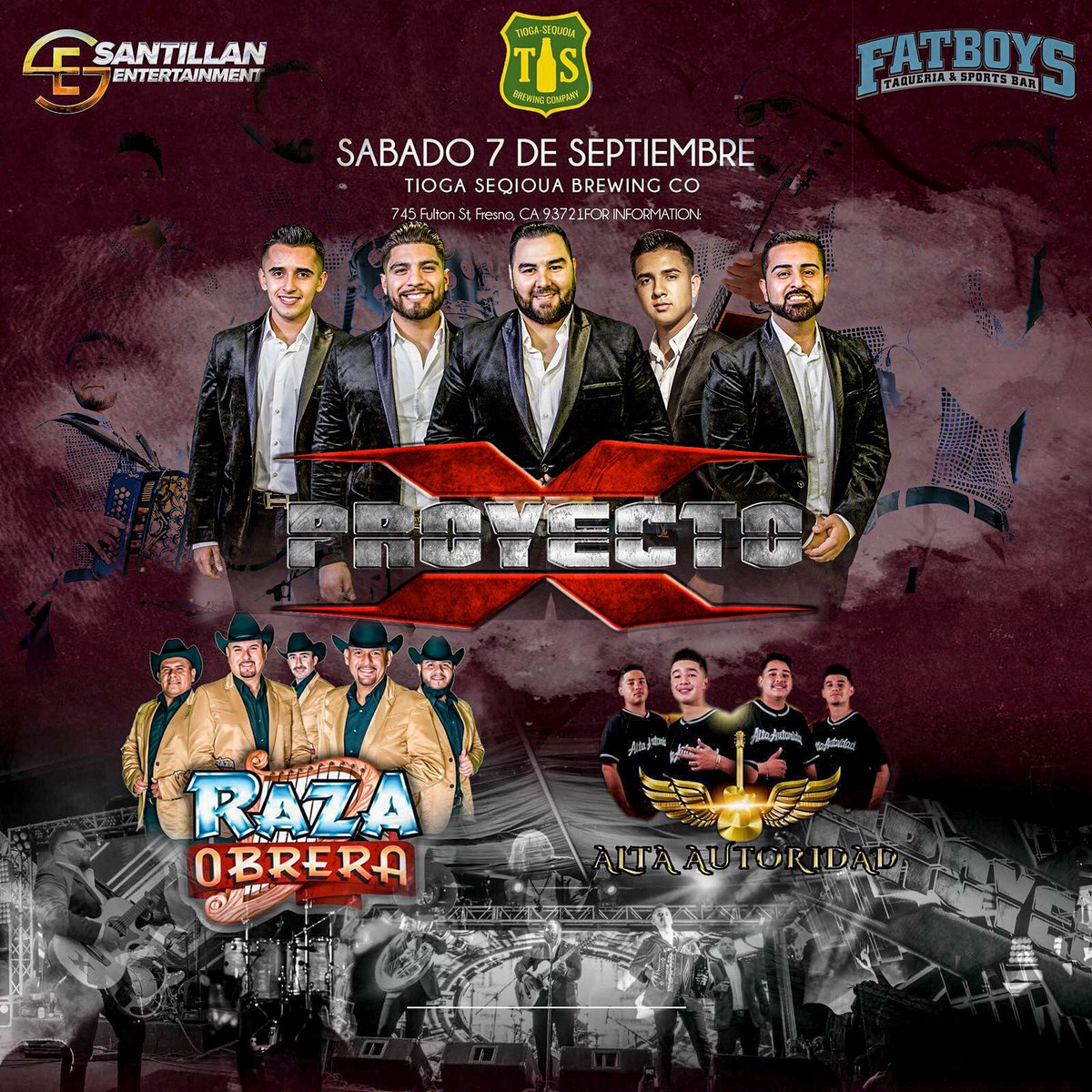 GRUPOPROYECTOX's tweet photo. Nos vemos este s��bado en 
Fresno Ca &amp; Merced Ca! 
No Se Lo Pierdan 🤩 https://t.co/TpGIqFT3kb