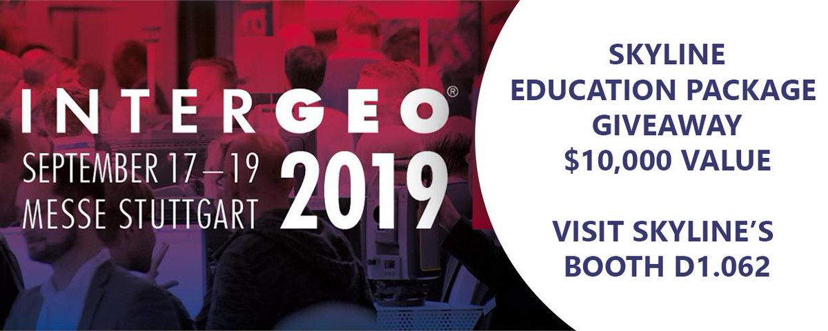 skylinesoft3D's tweet image. Skyline #INTERGEO19 Giveaway - Education Package. Visit us in booth D1.062, Sept 17 - 19, 2019 and enter to win an education package for your students!  #skyline #TerraExplorer #PhotoMesh #3Dgeospatial
