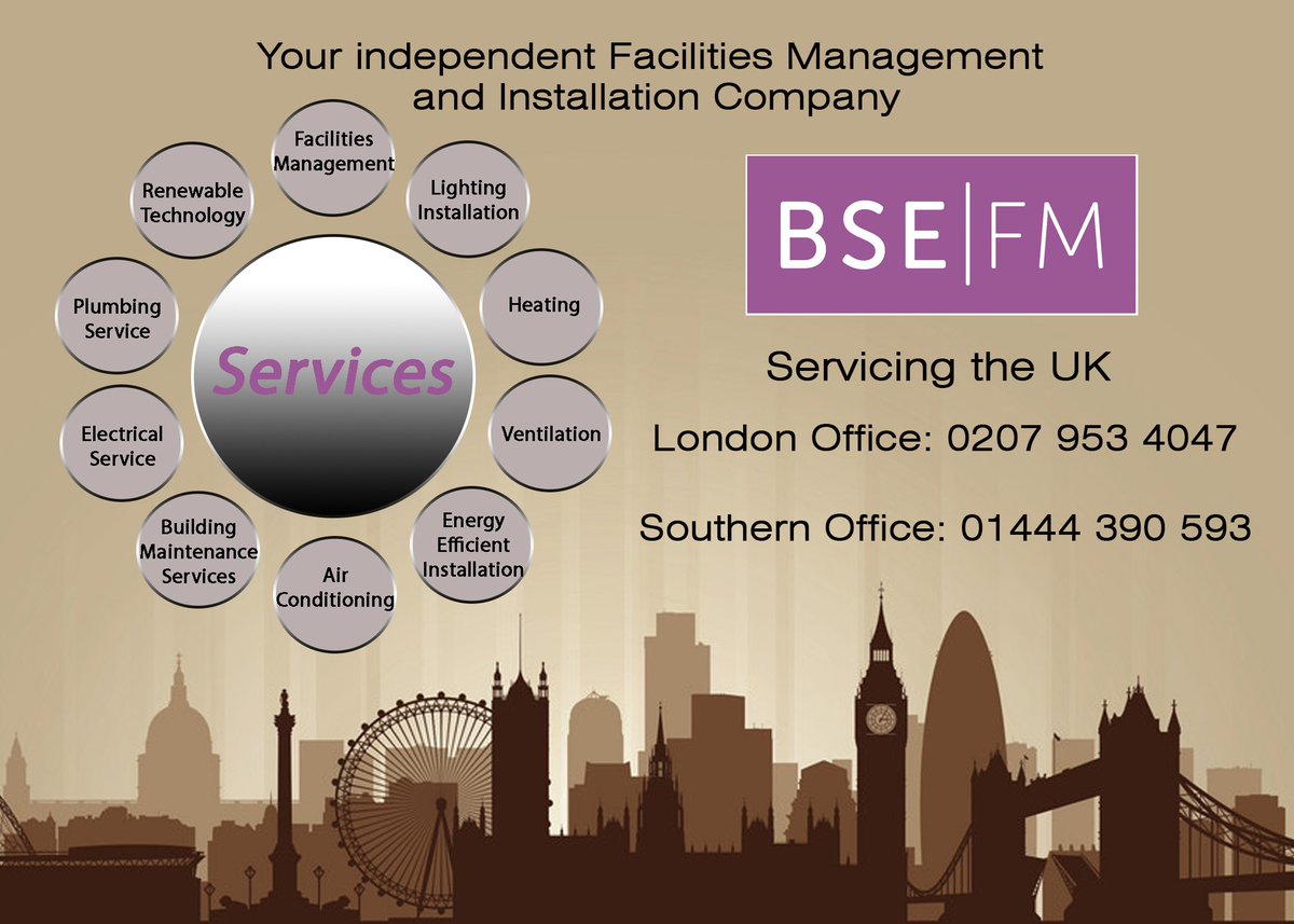BSEFacilitiesM's tweet photo. Did you know we offer all these Services? We look after your buildings, so that you can look after your business. Check out how we can help your business here: https://t.co/iGSoLXRIUZ

#FacilitiesManagement #BuildingServices #Buildingmaintenance #energyefficiency #renewable https://t.co/3g2f6e7uvv