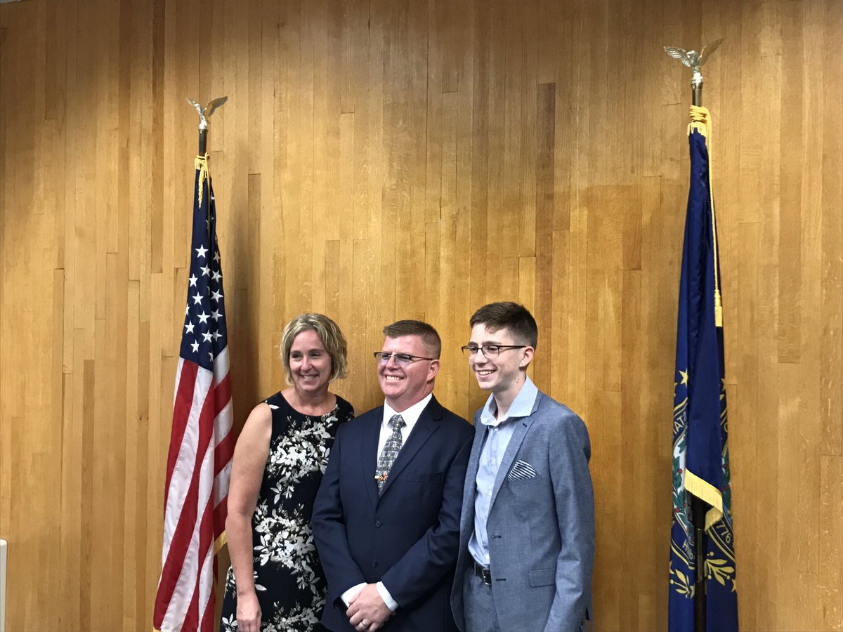 nhsfmo's tweet photo. Congratulations to Kevin LaChapelle who was sworn in as the new Assistant Director of NH Homeland Security and Emergency Management this morning by Commissioner Quinn. We wish you all the best Kevin! @NH_HSEM #NHDOS https://t.co/qgHzwhdbUX
