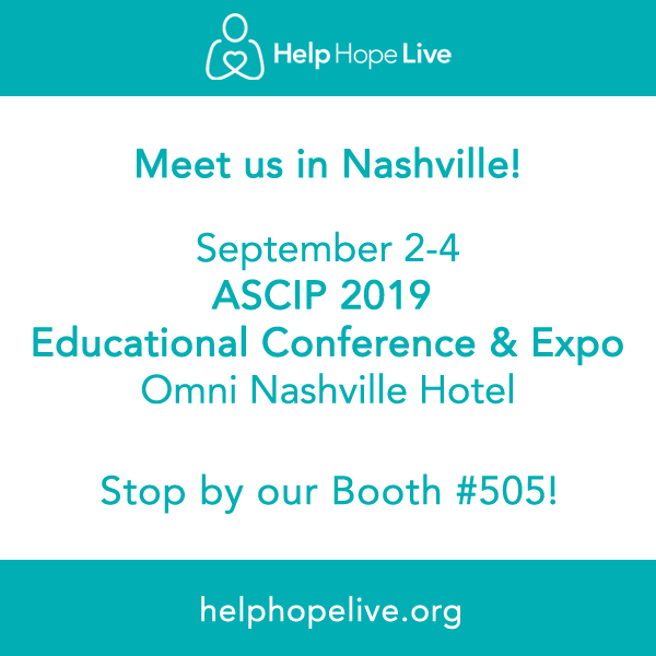 helphopeliveorg's tweet photo. We're at the ASCIP 2019 Educational Conference & Expo today! Stop by Booth #505 to meet Shannon and Sonny and learn how our nonprofit can help spinal cord injury families who are #forcedtofundraise to make ends meet after injury. #ASCIP #ASCIP2019 #ASCIPCon https://t.co/SKRwI0N17j