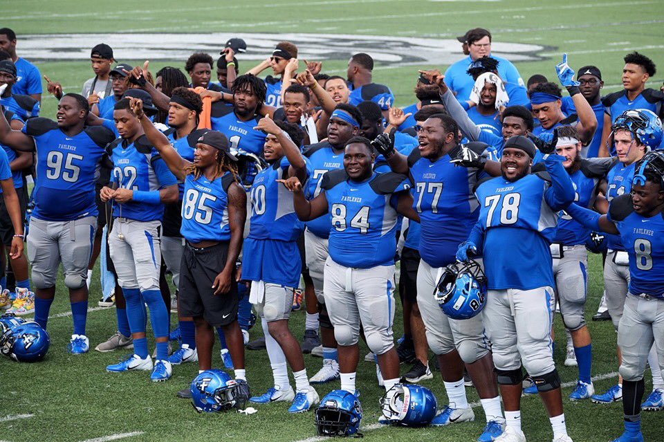 FaulknerEdu's tweet photo. Thank you to all our students and everyone who came out to cheer on our Eagles Football for their big season opener WIN!! 38-19 against Bluefield College @FaulknerFTBL @FaulknerRec #football #soareagles🦅 #faulknerfamily https://t.co/r7U0o4jvCd