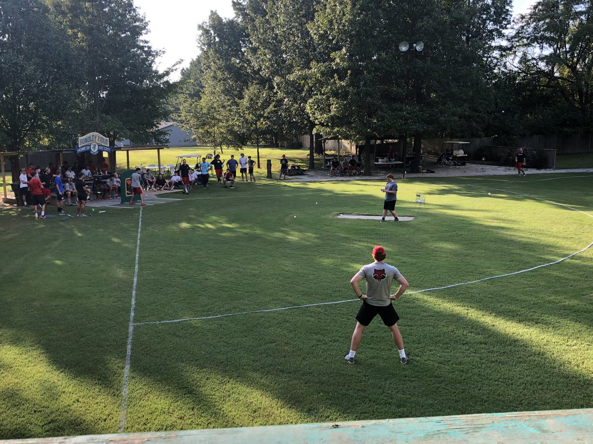 The best way to celebrate #LaborDay2019 is with a team barbecue and whiffle ball tournament. @willhuber10, @benjamin_klutts, @jackjumper4, @radray20, and @AJ_Spinello_2 take home the win. @AStateBaseball