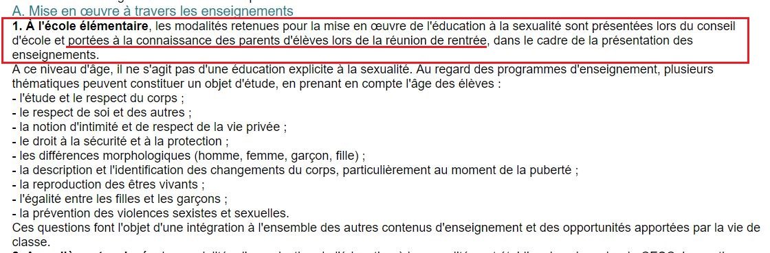 VigiGender's tweet photo. Parents d'enfants en élémentaire : lors de la réunion de rentrée, l'enseignant a l'obligation de vous informer sur L'EDUCATION A LA SEXUALITE qui sera mise en oeuvre (circulaire du 12 sept 2018). Osez lui demander si nécessaire https://t.co/hRZADhGVf1