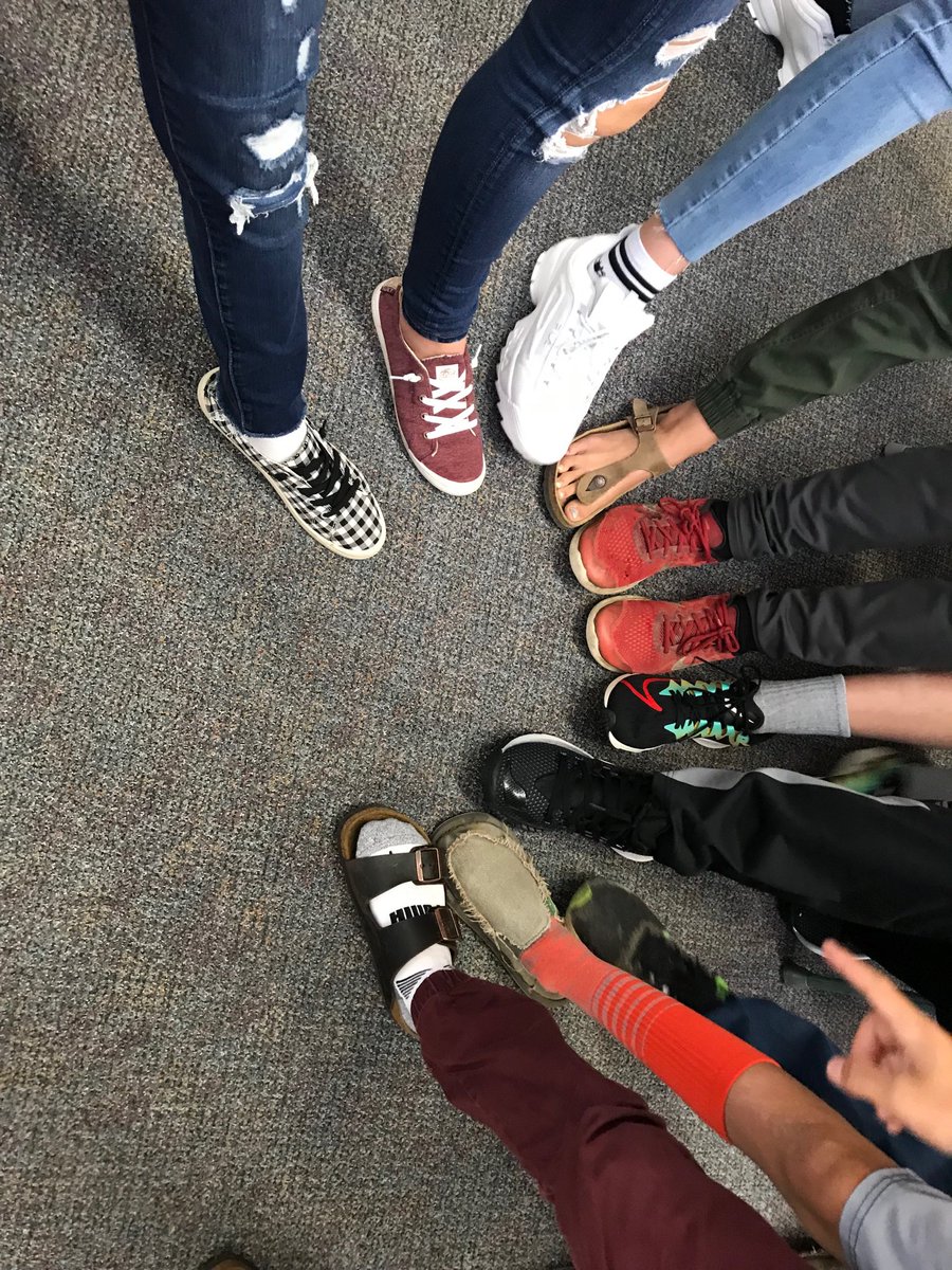 JimShevchuk's tweet photo. @McLurg a few new shoes and a few older feet ready to hit the ground running. @broncs #puttingyourbestfootforward Great job singing OCanada #grade12s. Well done @wilkie leaders! #lskysd https://t.co/B2qIJyBpbv