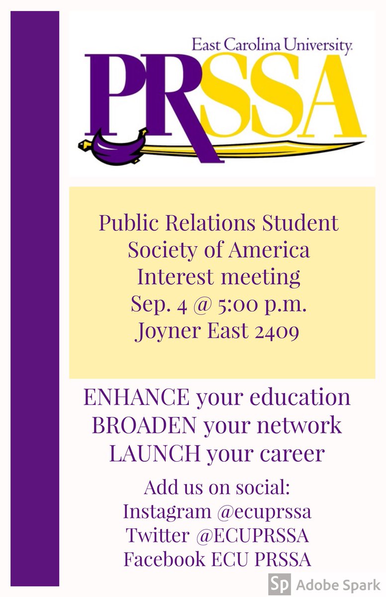 ECU PRSSA tweet media