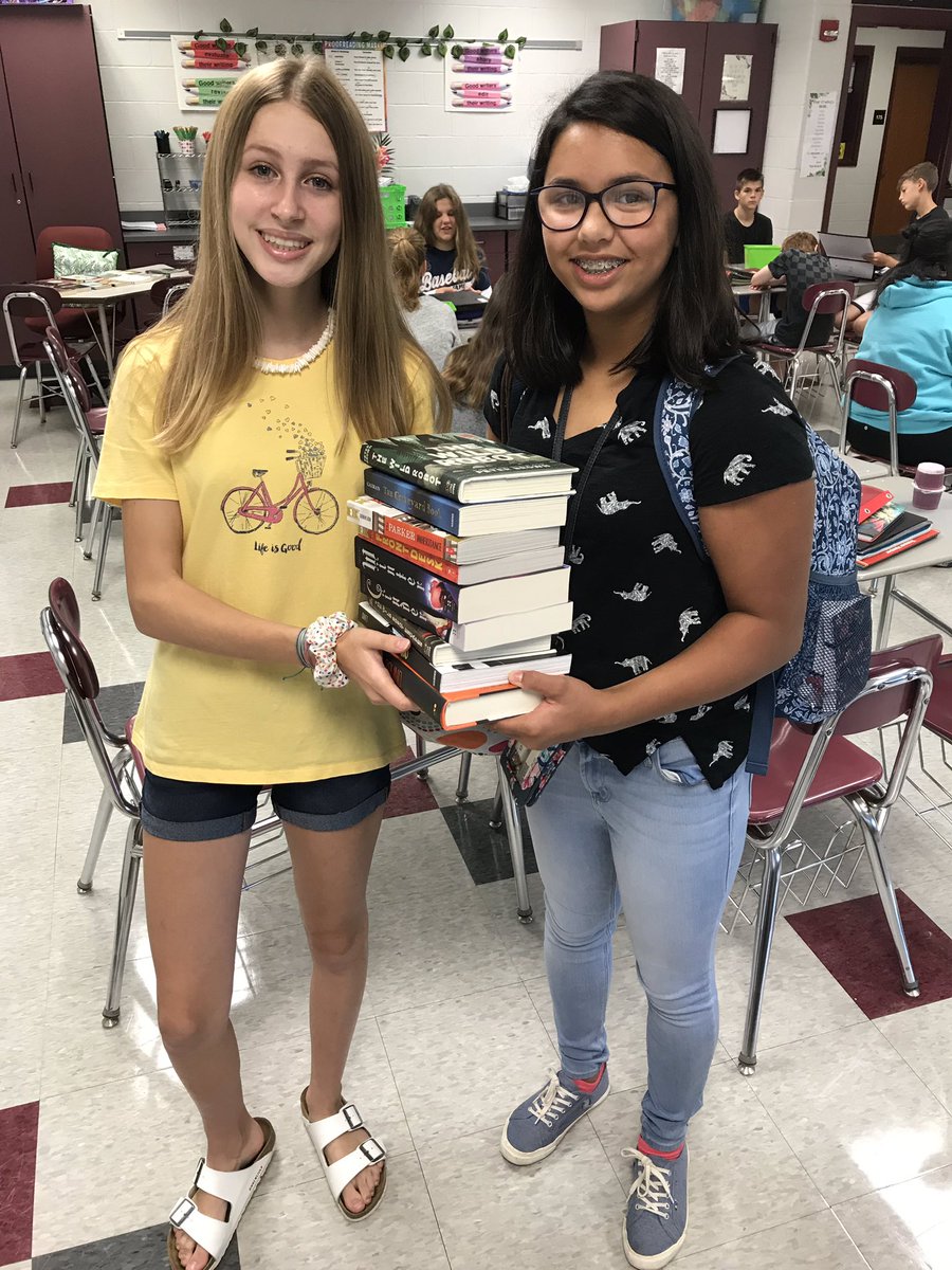 Miss__Richard's tweet image. Rebecca and Olivia came into school today with a bag full of books! This weekend, they ran a “Bake sale for Books” to raise money to purchase titles their classmates wanted to read. I’m blown away. My students are incredible!!!!