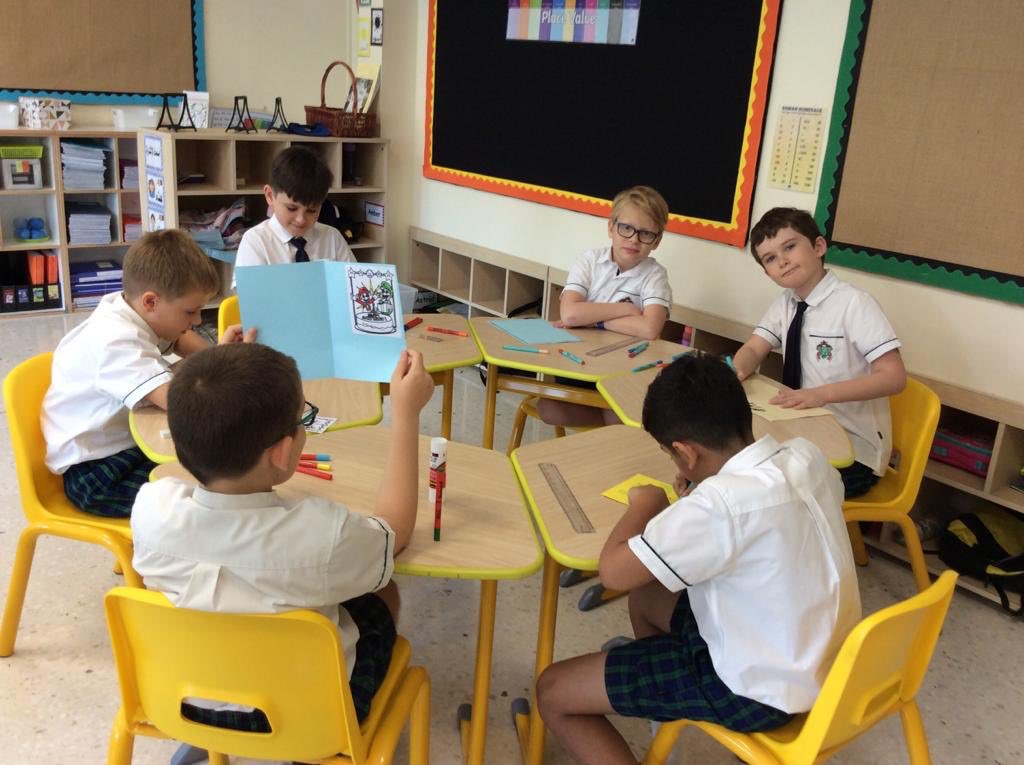 JPS_Year4's tweet photo. What an enjoyable first day back in #JPSyear4! The children loved their “getting to know you” and art activities today. A great start and an exciting year ahead! #FirstDayOfSchool2019 #JPSfun https://t.co/MRDqtrjQzv