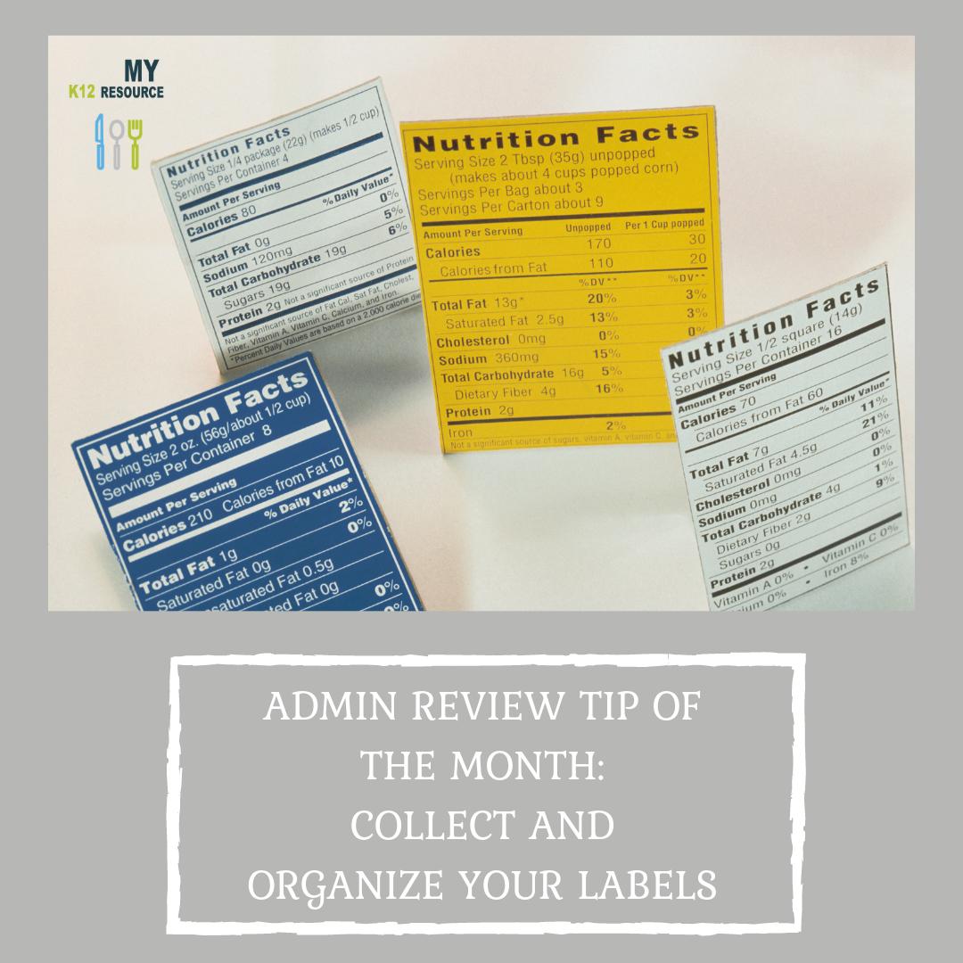 Myk12Resource's tweet photo. Tip of the month! Each school year, update #nutrition facts labels, #ChildNutrition labels & PFS. It's required! It's also the perfect starting point for prepping for your #AdminReview. We take this time-consuming step off of your plate: https://t.co/2RDS561wiX #nslp #schoollunch https://t.co/64cBtG1Ljo