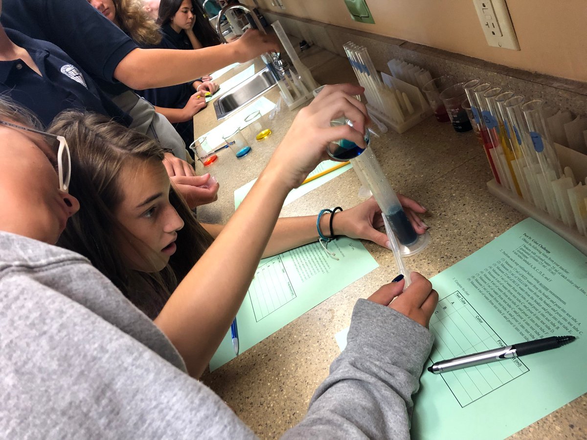 esksaints's tweet photo. In Mrs. Lockhart’s 8th grade classes, students used several methods to find the volume of solids and liquids. They carefully measured and recorded their observations to show their mastery of this skill! #thisisesk #eighthgradescience https://t.co/qNNudkeKDY