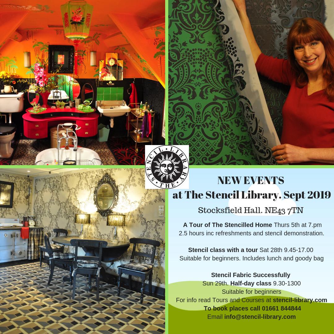 StencilLibrary's tweet image. Book a tour of our stencilled home this Thursday? Or a weekend of stencil related classes on 28th/29th. stencil-library.com/stencils/tours…