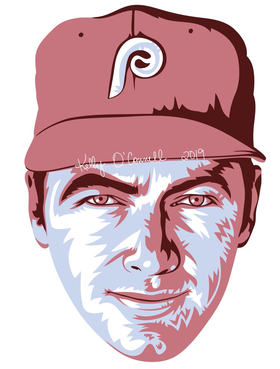 kellyoarts's tweet photo. Jim Bunning – P (with a #Philadelphia @Phillies cap) – elected in 1996.

#phillies #philly #ringthebell #graphicdesign #digitalart #portrait #baseball #mlb #baseballart #sportsart #art #illustrator #vector #vectorart #artistsontwitter #tuesdaymotivation https://t.co/VHdpbKpnPY