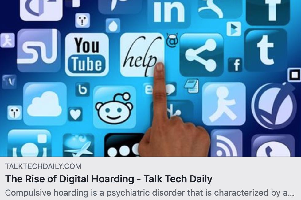 CalmFromClutter's tweet image. #TuesdayThoughts Decluttering isn't always about physical objects &amp;amp; digital clutter is becoming more of an issue for people. It's a problem now &amp;amp; a problem for the future.What are your thoughts? #Decluttering #DigitalClutter see this article-
talktechdaily.com/rise-digital-h…